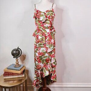Amur Deborah's mid-length tropical floral print dress